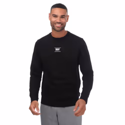 DKNY Mens Logo Printed Crew Neck Sweatshirt - M, Black