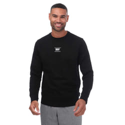 DKNY Mens Logo Printed Crew Neck Sweatshirt - M, Black
