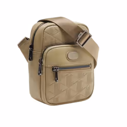 Lacoste Monogram Leather Satchel