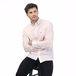 Gant Mens A.Shield Poplin Regular Shirt - XL, Pink