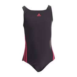 Adidas Girls Striped One Piece Swimsuit - 3-4 Years, Navy