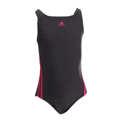 Adidas Girls Striped One Piece Swimsuit - 3-4 Years, Navy