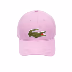 Lacoste Logo Cotton Twill Adjustable Baseball Cap - One Size, Pink