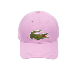 Lacoste Logo Cotton Twill Adjustable Baseball Cap - One Size, Pink