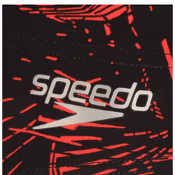 Speedo Mens Allover Swim Briefs - 28R, Black/Red