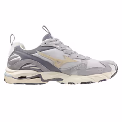 Mizuno Mens Wave Rider 10 Sportstyle Leather Trainers - 4 UK, Grey