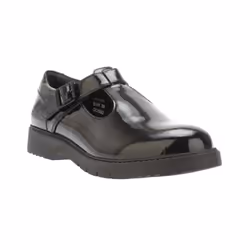 Kickers Girls Finley Patent Leather T-Bar Shoes - 6 UK, Black