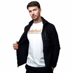 Timberland Mens Mix Media Sherpa Fleece Jacket