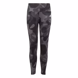 Adidas Girls Essentials Aeroready Camo Tights - 13-14 Years, Black/Grey