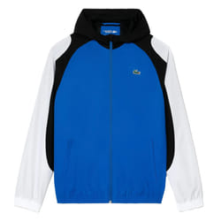 Lacoste Mens Sport Colour Block Tennis Jacket - S-M, White/Blue/Black