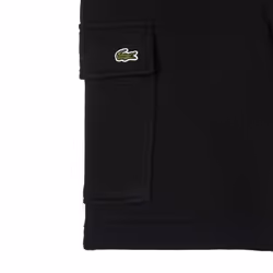 Lacoste Boys Brushed Cotton Fleece Cargo Shorts - 4 Years, Black