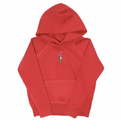 Ralph Lauren Girls Pony Hoodie - 12-14 Years, Red
