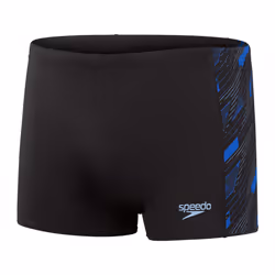 Speedo Mens Hyper Boom Splice Shorts - 32R, Black/Blue