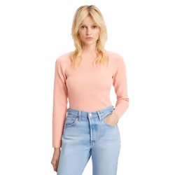 Levis Womens/Ladies Ribbed Crew Neck Sweatshirt - 14 UK, Pink