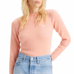 Levis Womens/Ladies Ribbed Crew Neck Sweatshirt - 10 UK, Pink