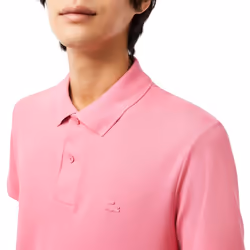 Lacoste Mens Movement Pique Regular Polo Shirt - XS, Pink