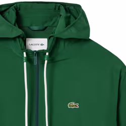 Lacoste Mens Sportsuit Detachable Hood Jacket - M, Green