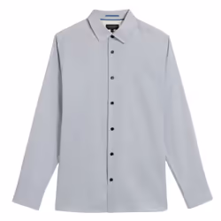 Ted Baker Mens Alham Geometric Long-Sleeved Shirt - XL, Navy
