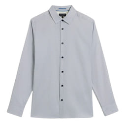 Ted Baker Mens Alham Geometric Long-Sleeved Shirt - XL, Navy