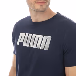 Puma Mens Sportstyle Logo T-Shirt - M, Navy