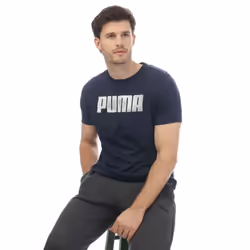Puma Mens Sportstyle Logo T-Shirt - L, Navy