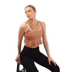 Adidas Womens/Ladies Collective Power Aeroready Frill Crop Top