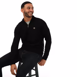 Ted Baker Mens Tooting Half Zip Sweatshirt - XS, Black