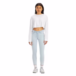 Levis Womens/Ladies 710 Faithfully Yours Skinny Jeans - 27S, Light Blue