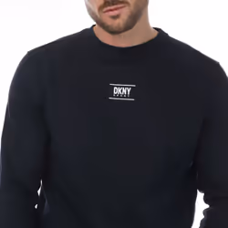 DKNY Unisex Adult Logo Printed Crew Neck Sweatshirt - S, Navy
