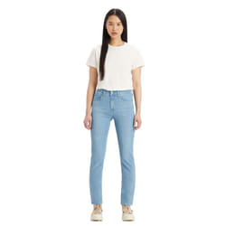 Levis Womens/Ladies 724 Rio Fate Leather Patch Straight Leg High Rise Jeans - 28R, Denim
