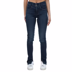 Levis Womens/Ladies 311 Leather Patch Slit Hem Shaping Skinny Jeans - 28XS, Dark Blue