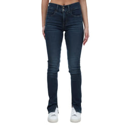 Levis Womens/Ladies 311 Leather Patch Slit Hem Shaping Skinny Jeans - 28XS, Dark Blue