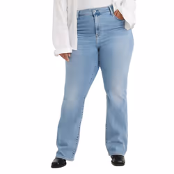 Levis Womens/Ladies 725 High Rise Plus Bootcut Jeans - 18S, Light Blue