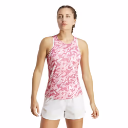 Adidas Womens/Ladies Own The Run Camo Running Tank Top - XXS, Pink