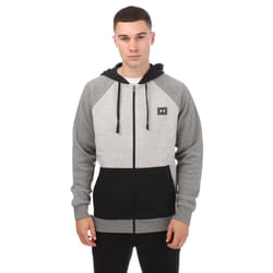 Under Armour Mens Rival Fleece Jacket - S, Grey/Black