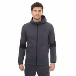 Puma Mens Evostripe Core Full Zip Hoodie - L, Grey Heather