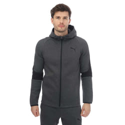 Puma Mens Evostripe Core Full Zip Hoodie - L, Grey Heather