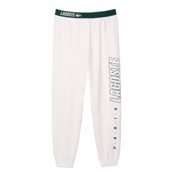 Lacoste Mens Fleece Logo Lounge Pants - XL, Cream