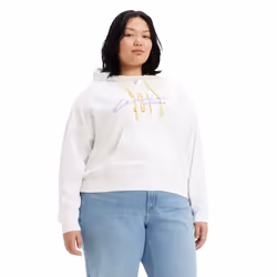 Levis Womens/Ladies Authentic Graphic Plus Hoodie - 18 UK - 20 UK, White