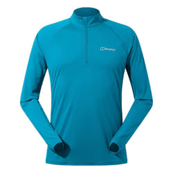 Berghaus Mens Trailblaze Half Zip Long-Sleeved T-Shirt - L, Turquoise
