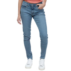Levis Womens/Ladies 711 New Sheriff Skinny Leather Patch Jeans - 30S, Light Blue