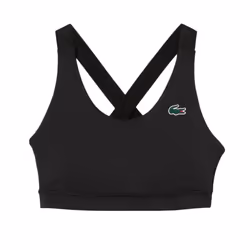 Lacoste Womens/Ladies Logo Sports Bra - XL, Black