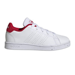 Adidas Childrens/Kids Advantage Trainers - 2 UK, White/Red