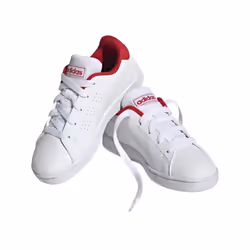 Adidas Childrens/Kids Advantage Trainers - 1 UK, White/Red