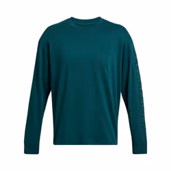 Under Armour Mens Wordmark Heavyweight Long-Sleeved T-Shirt - S, Blue