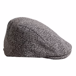 Ted Baker Beniey Marl Flat Cap - S-M, Grey