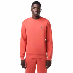 Lacoste Unisex Adult Fleece Crew Neck Sweatshirt - M, Red