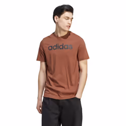 Adidas Mens Essentials Linear Embroidered Logo T-Shirt - XL, Brown
