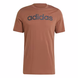Adidas Mens Essentials Linear Embroidered Logo T-Shirt - S, Brown