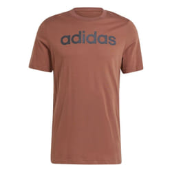 Adidas Mens Essentials Linear Embroidered Logo T-Shirt - M, Brown